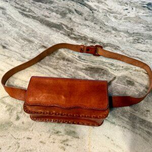 Purse and Clutch leather belt bag | Handcrafted | Never used!